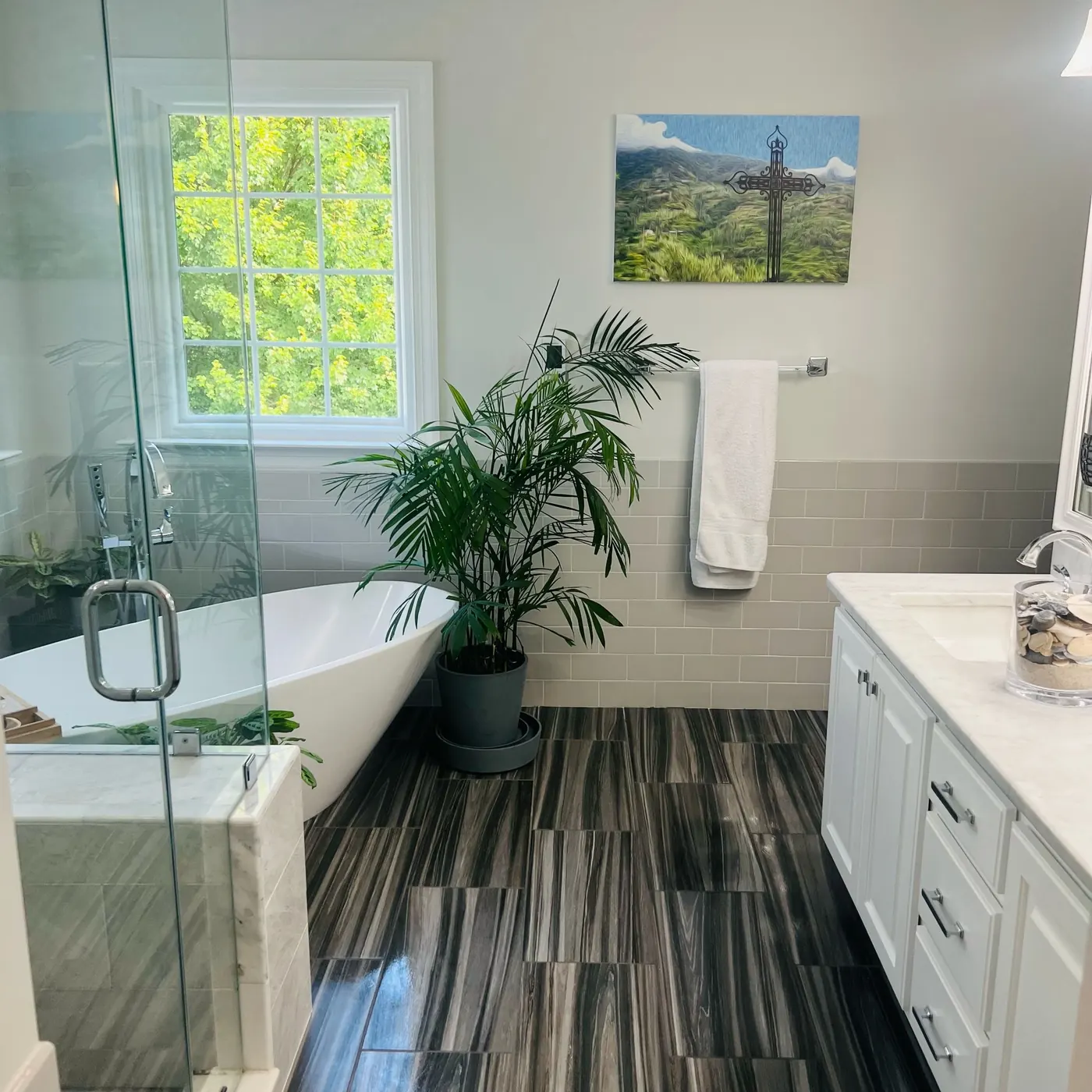 Clean bathroom after detailed cleaning