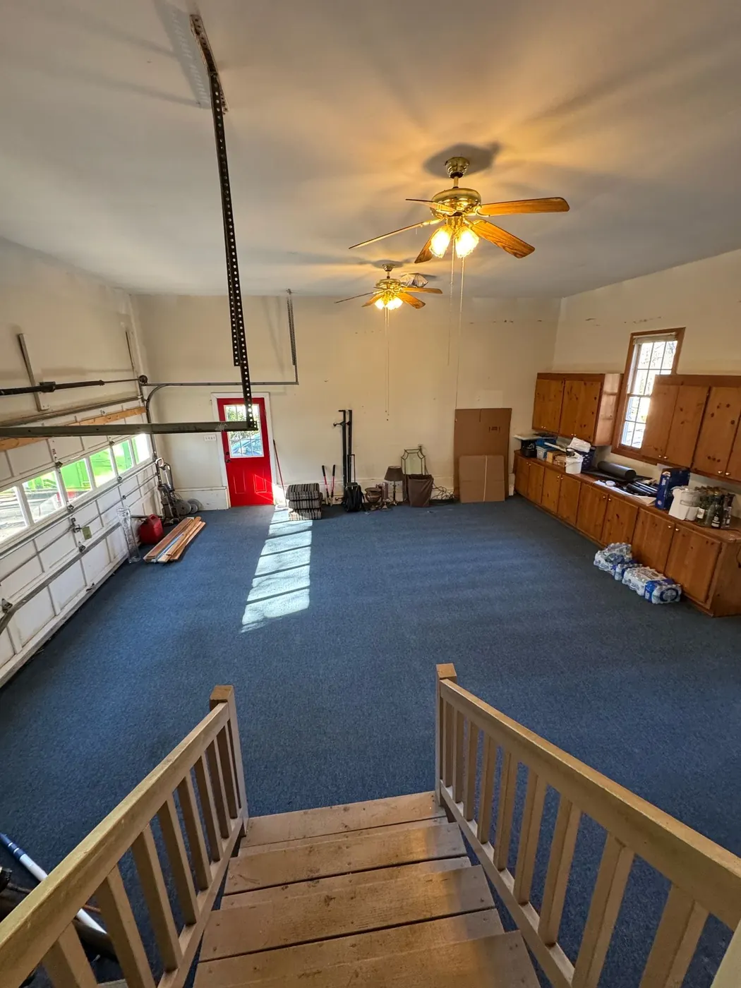 Clean large garage and workspace for commercial cleaning service in Richmond, Virginia