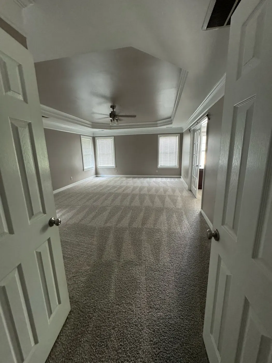 Fresh bedroom after professional cleaning in the Greater Richmond area